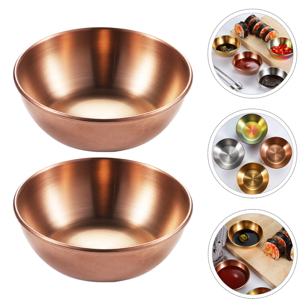 2pcs Appetizer Serving Tray Simple Sauce Dishes Miniature Spice Dish Plate