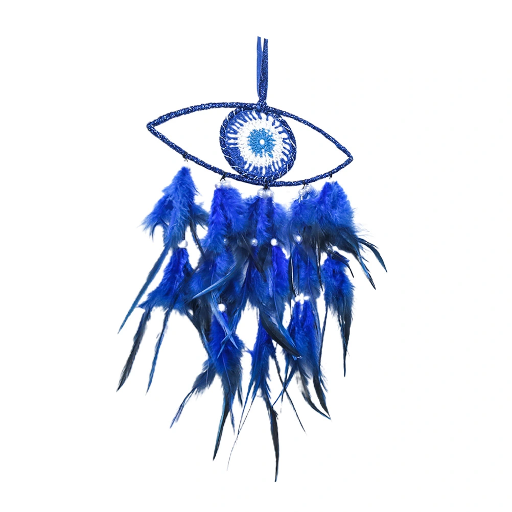 Novel Evil Eye Hanging Adornment Delicate Plume Adorn Chic Dreamcatcher