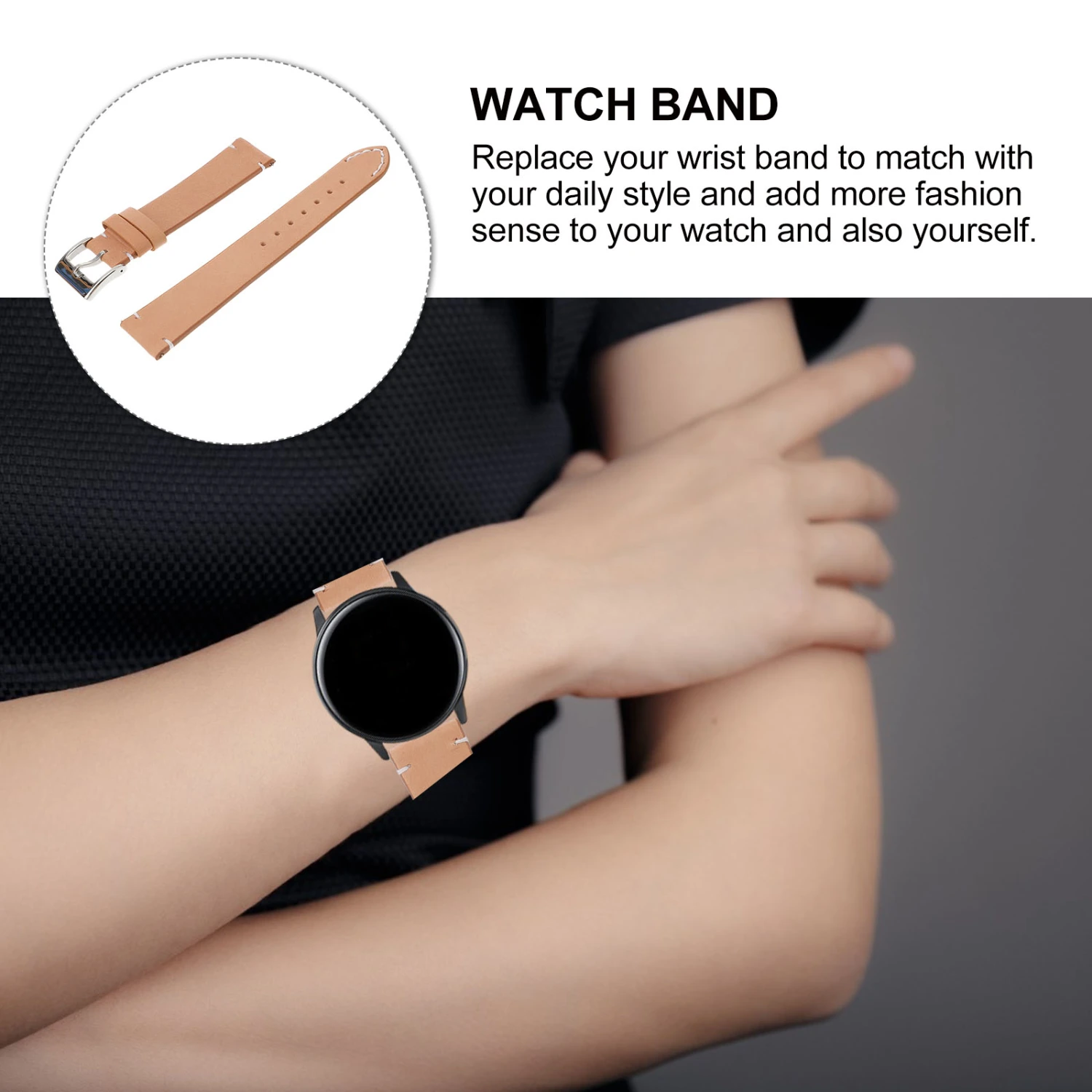 Cowhide Watch Strap Vintage Watchband Adjustable Watchband Wrist Watch Belt