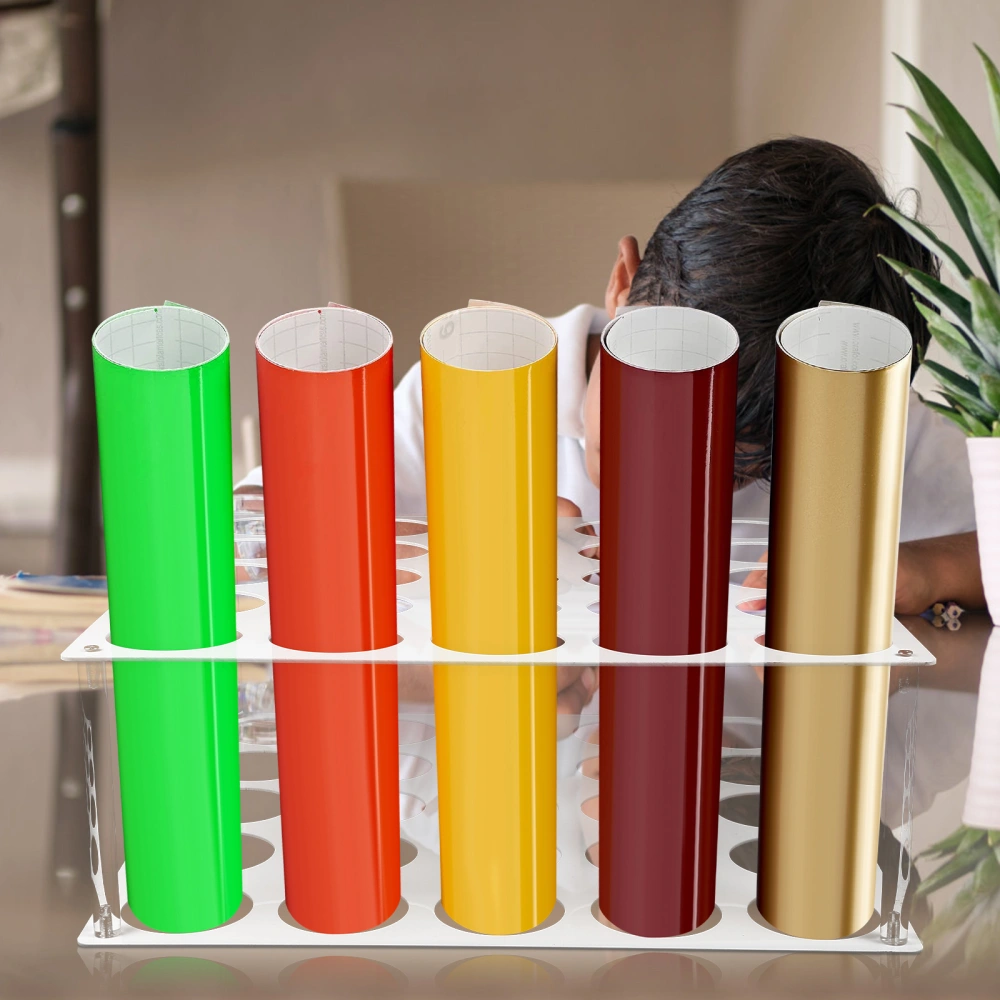 1 Set Vinyl Roll Stand Acrylic Vinyl Roll Holder Vinyl Roll Stand Vinyl Storage Rack