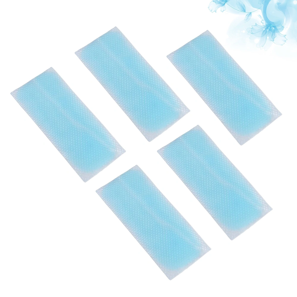 5pcs Summer Cooling Gel Patches Heatstroke Prevention Cooling Forehead Strips Drowsiness Fatigue Refreshing Relieve Sunstroke Pad (Packing Pattern is Random)