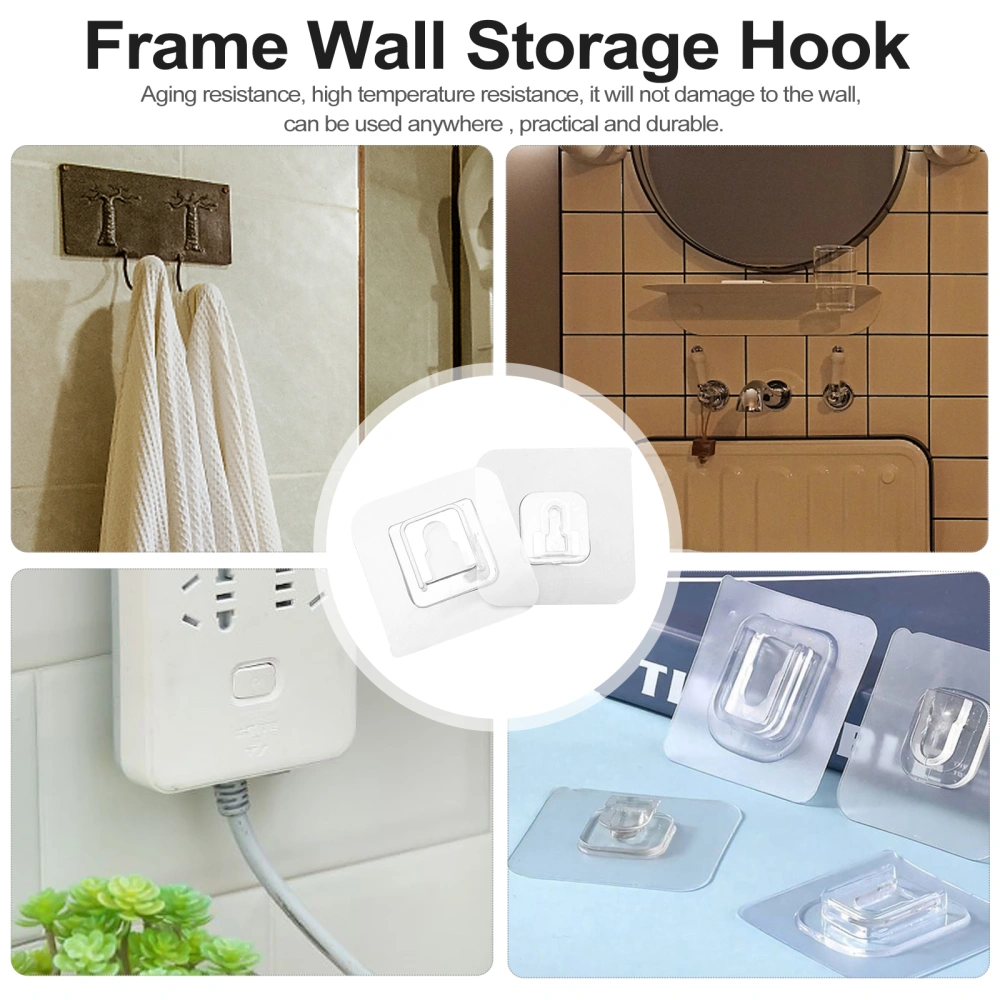 12 Sets Double Sided Adhesive Hooks Wall Hanger Holder Wall Hooks for Hanging