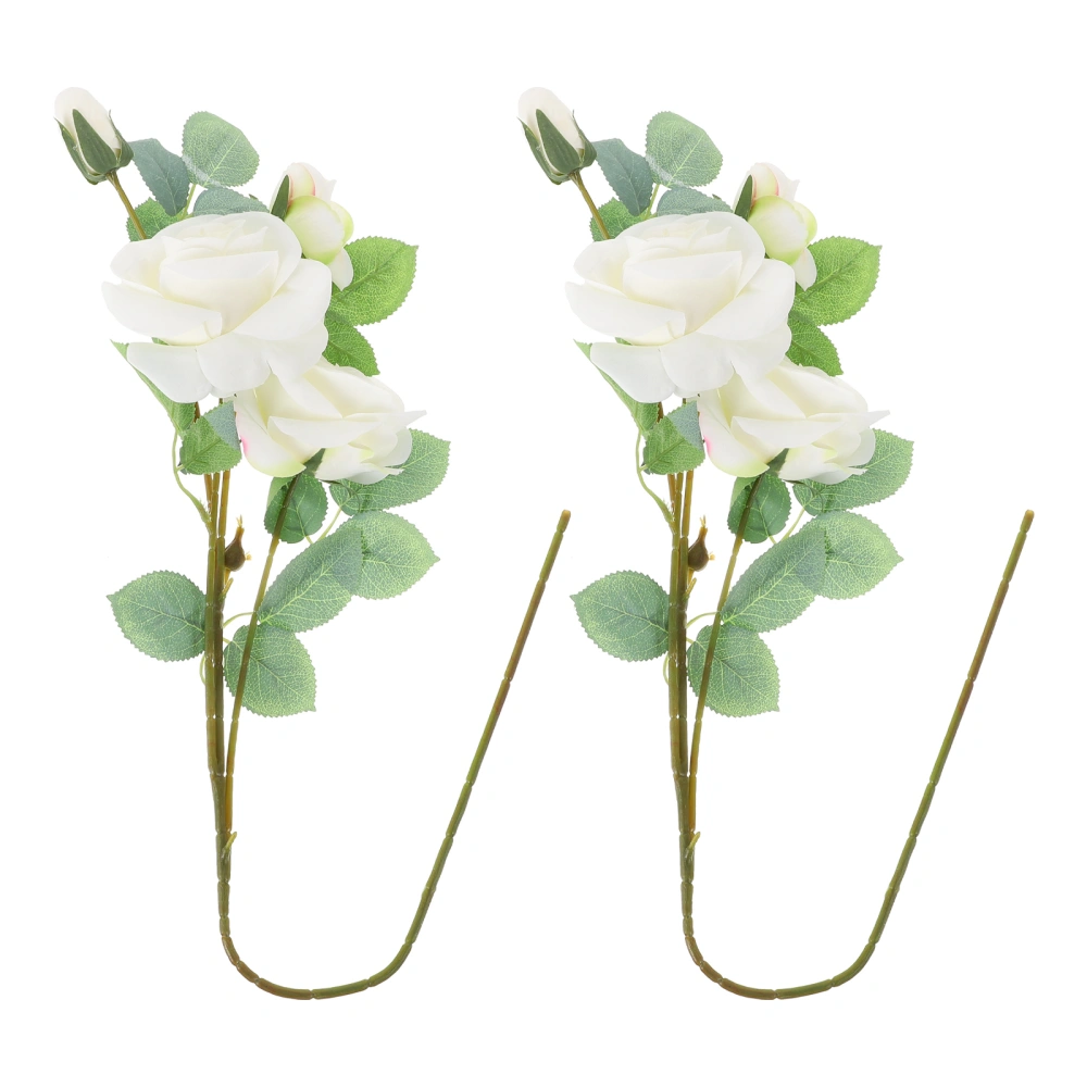 2Pcs Simulated Bouquet Decorative Flower Photo Props Household Adornments