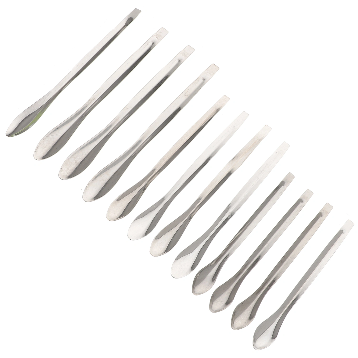12pcs Stainless Steel Measuring Scoop Sampling Spoon Measure Scoop for Labs