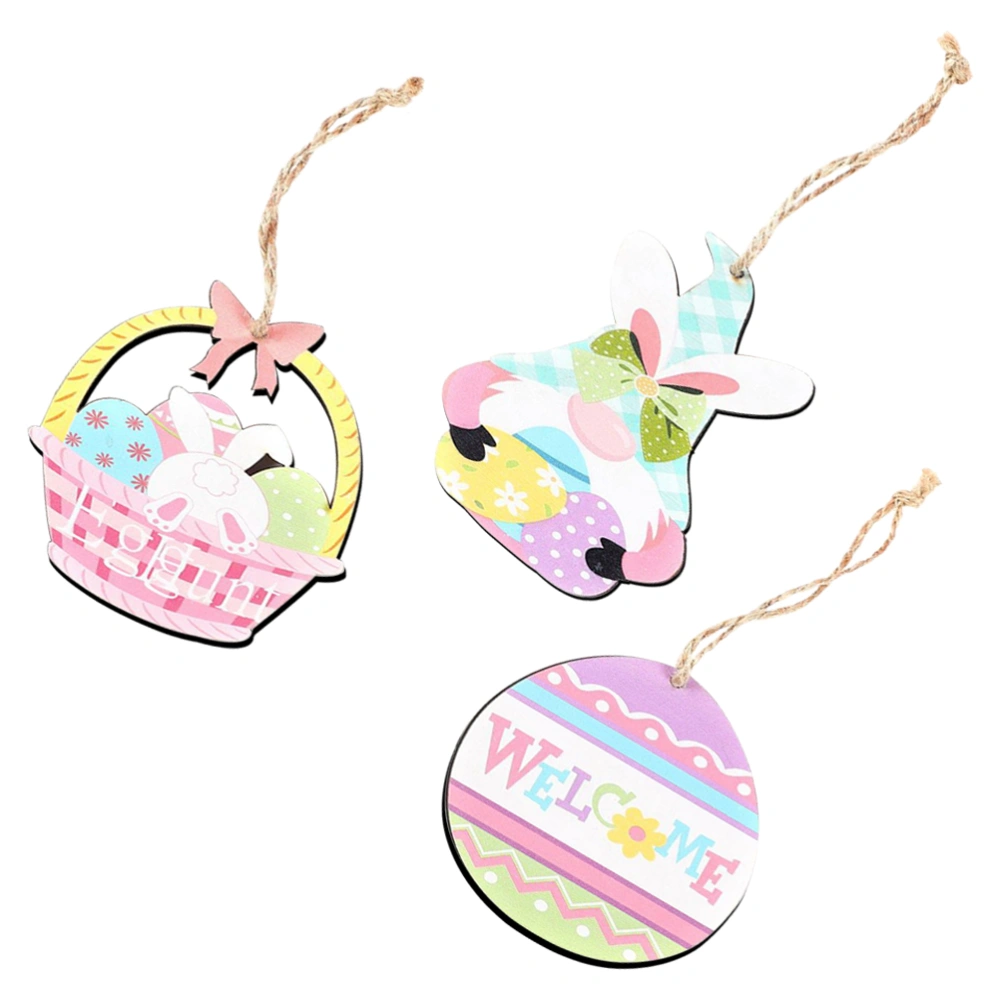 3pcs Decorative Easter Hanging Decor Festival Pendants Unique Easter Pendants