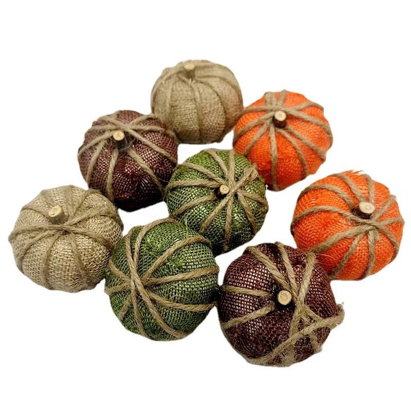 8pcs Fake Pumpkins Thanksgiving Harvest Party Artificial Pumpkin Ornaments Foams Pumpkins for Halloween