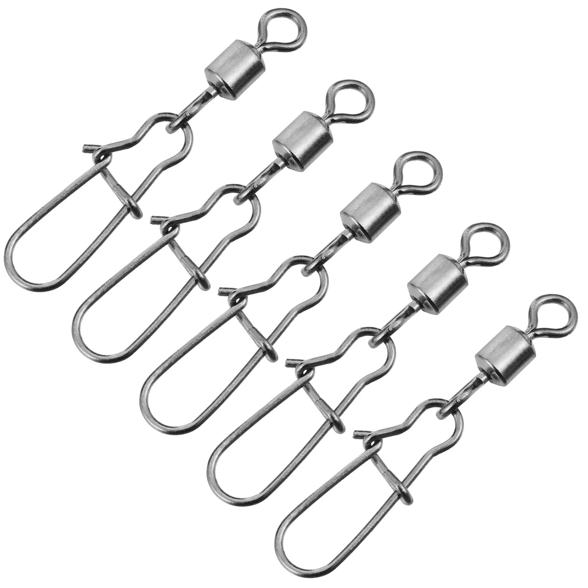 100pcs Fishing Rolling Swivel Fishing Hook Connector Tackle Fishing Rolling Ring