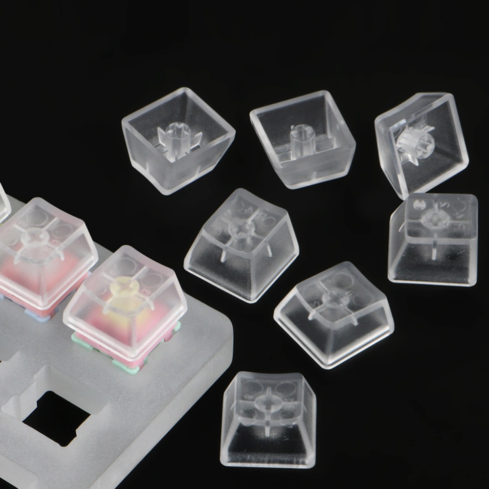 10Pcs Transparent Keycap Mechanical Keyboard Translucent Blank No Printed Keycap