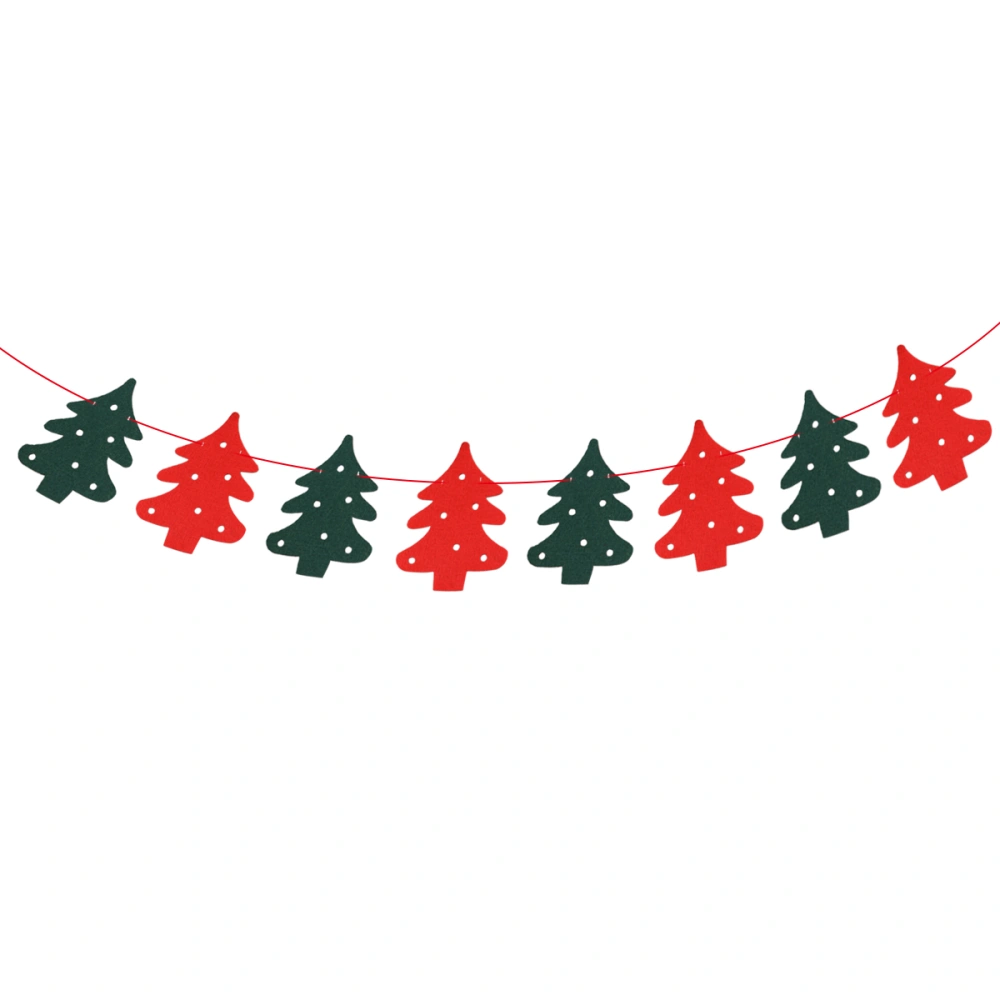 2.5 Meters Christmas Banners Christmas Tree Shape Bunting Garland Hanging Decoration Xmas Tree Ornaments Pendants For Home Holiday Party