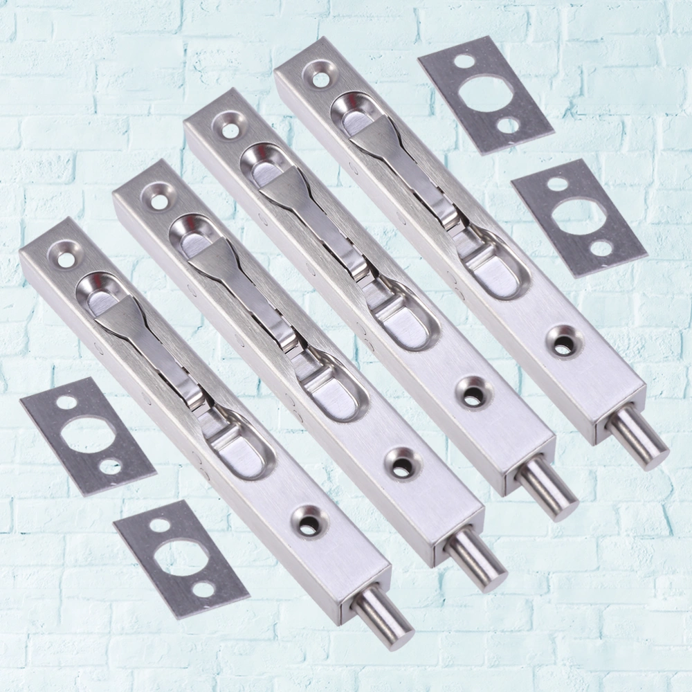 4Pcs Concealed Spring Stainless Steel Latch Security Door Fire Door Security Door Latch Bolt Accessories Tools