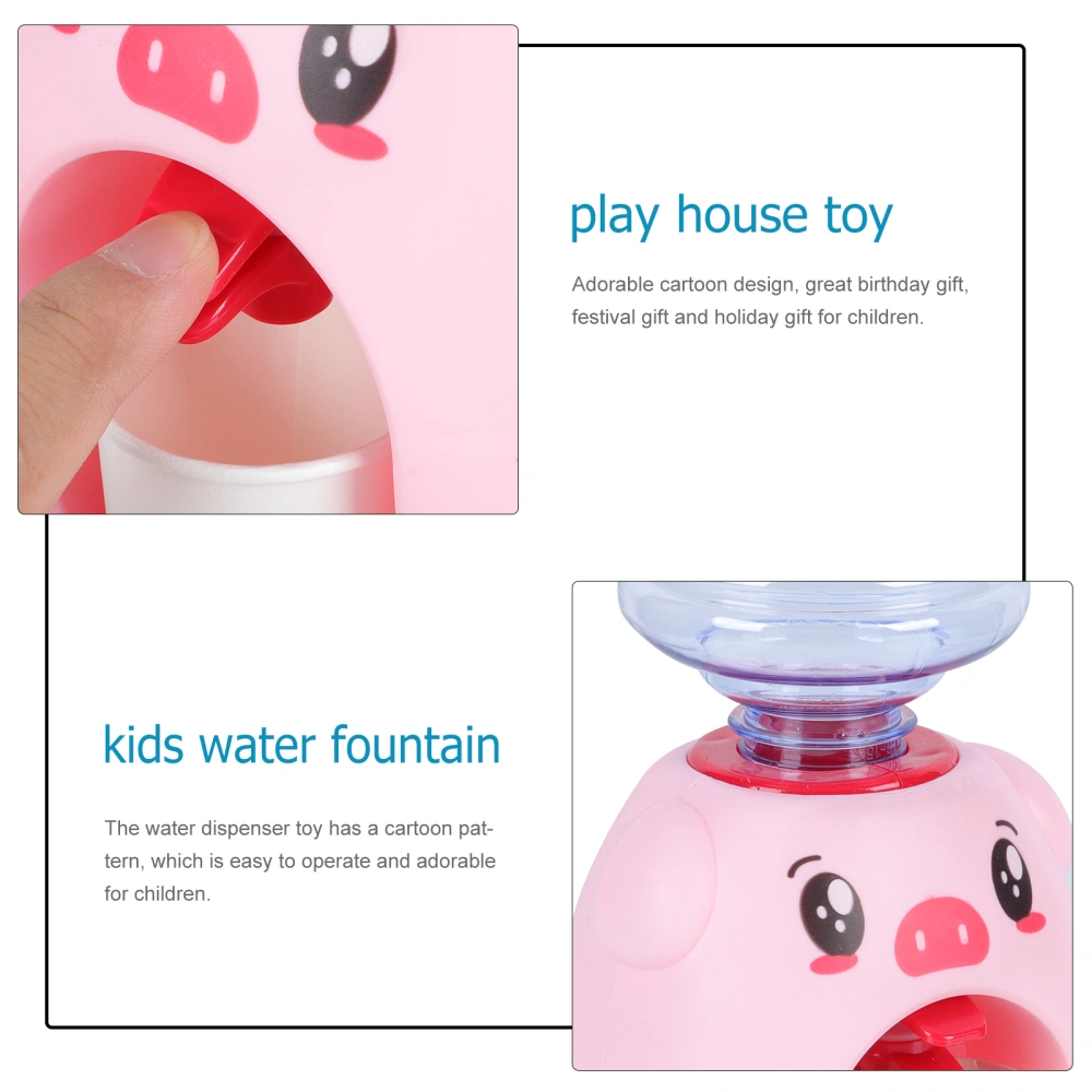 Kids Water Dispenser Toy with 3 Cups Cartoon Simulation Water Drinking Fountain