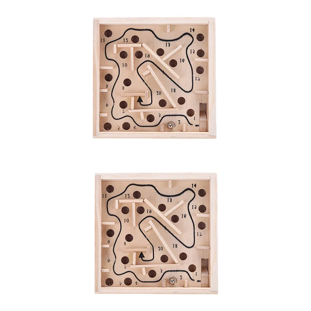 2Pcs Creative Children Beads Maze Toy Kids Wooden Educational Game Toys