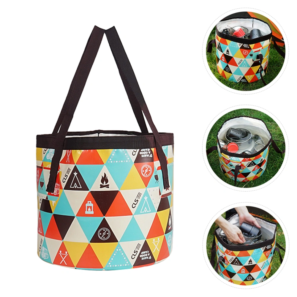 1pc Folding Water Bucket Fishing Bucket Outdoor Travel Storage Container