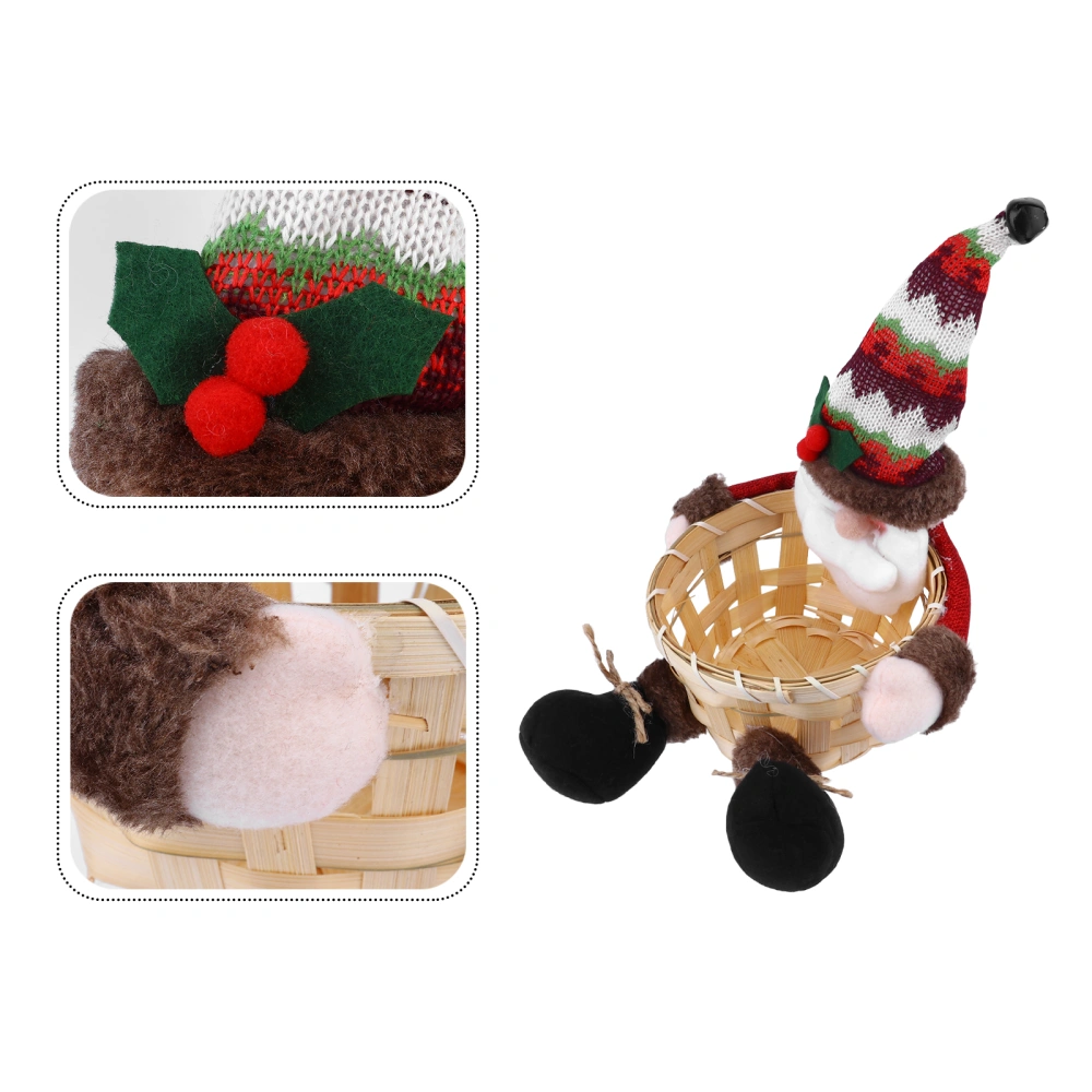 Christmas Candy Basket Christmas Ornament Decorative Basket Xmas Desktop Decor