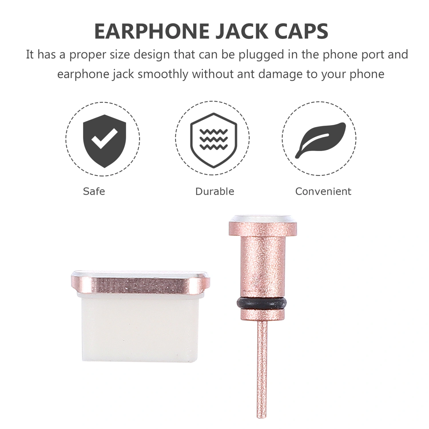 2 Pairs of Phone Dust Plug Earphone Dust Plug Sets Anti Dust Type-C Port Plugs