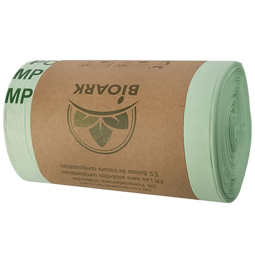 50pcs Corn Starch Environmental Sorting Bags Convenient Pet Poop Bags Biodegradation Disposable Garbage Bags (Green, 10L, Thickness 0.014mm, 43x46cm)