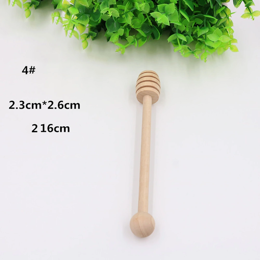 2pcs Wooden Honey Dipper Sticks Jam Muddler Syrup Stirrer for Honey Pot Jar Container