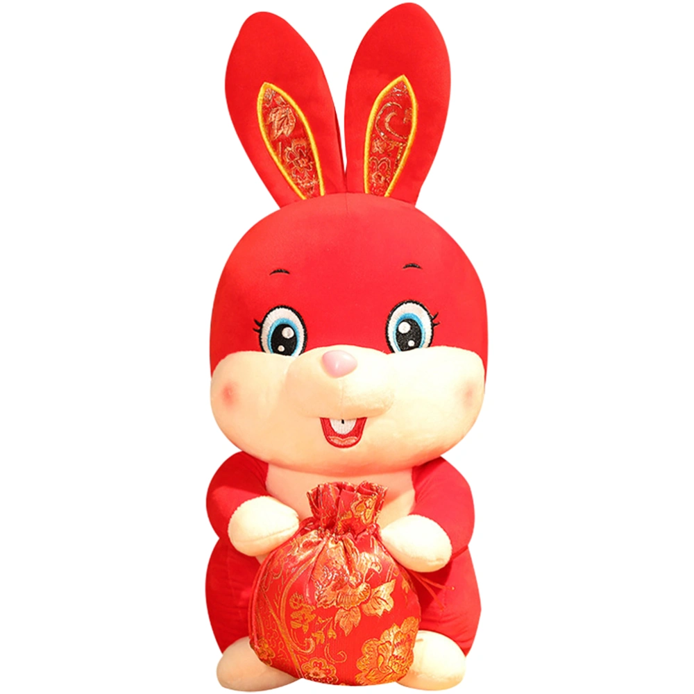 Chinese Style Stuffed Plush Rabbit Toy The Year of the Rabbit Doll Plush Rabbit