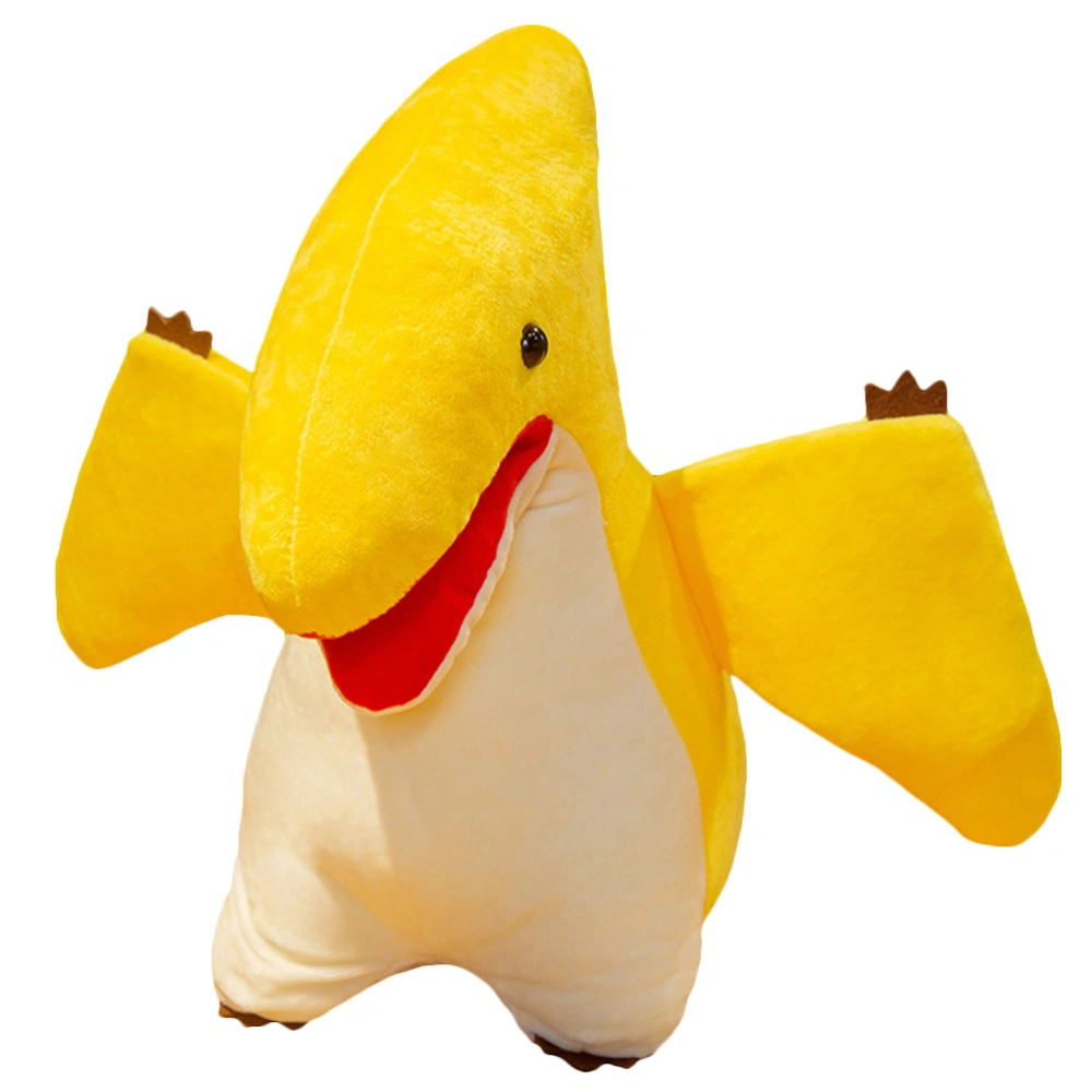 1 Pc Cloth Dolls Pterosaur Shape Toy Plush Toy Lovely Toy Doll for Kids Children (Yellow)