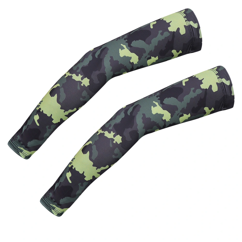 Camouflage Ice Silk Sunscreen Cuff Arm Guard Camouflage Tactical Military Arm Sleeves Outdoor Riding Fishing Sun UV Protection Cover