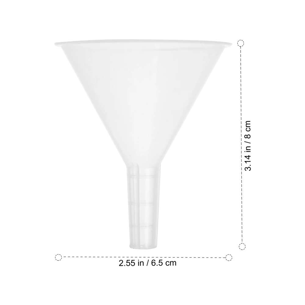 15pcs Experiment Funnel 60mm Laboratory Triangle Funnel Plastic Triangle Funnel