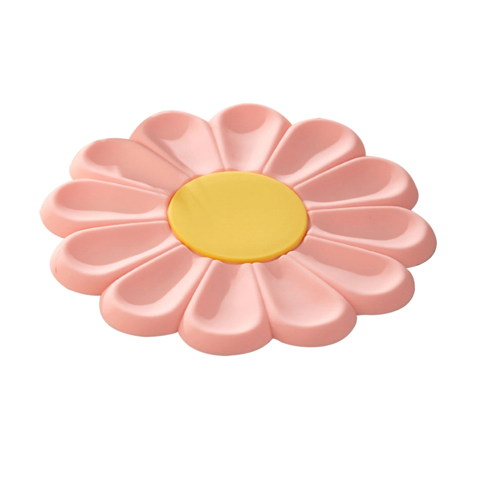 Daisy Pattern Shaped Anti-Hot Silicone Mat Kitchen Insulation Coaster Hot Pad for Dish