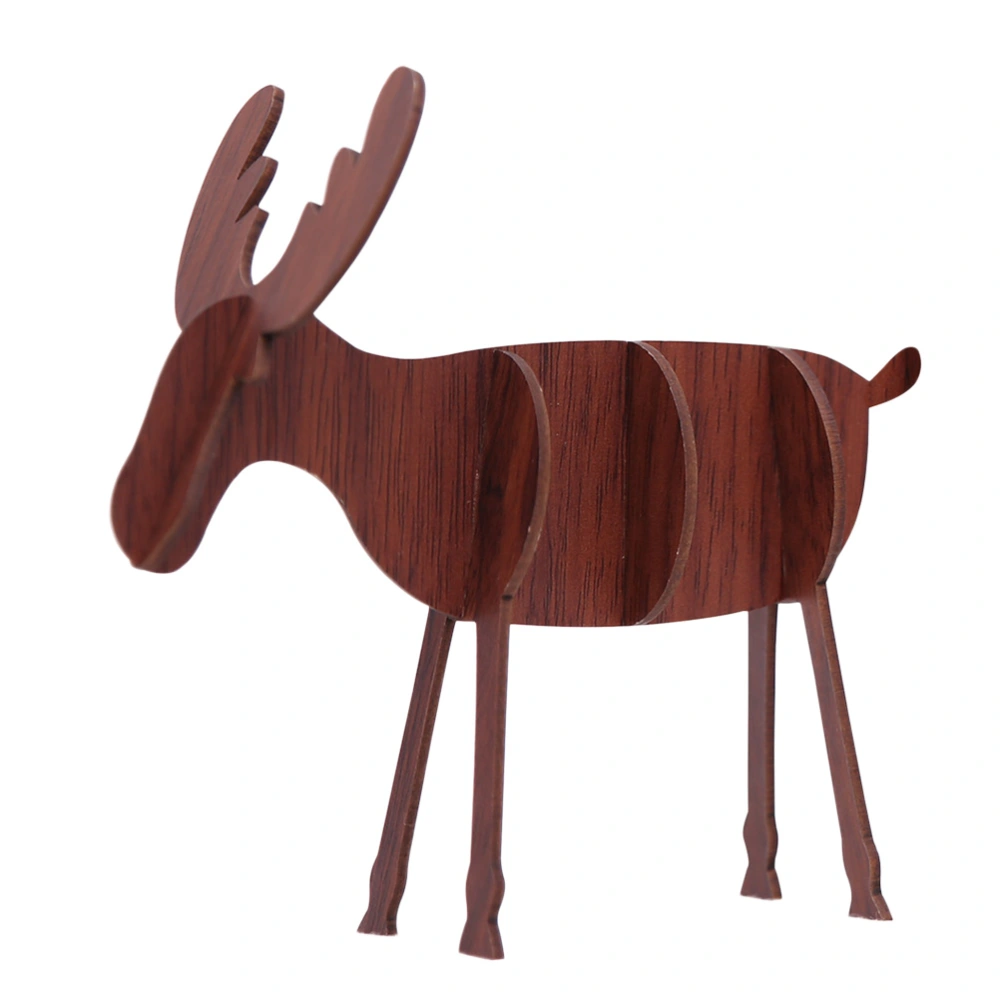 Christmas Deer Elk Props Wooden Simulation Decoration for Christmas Xmas Living Room Bedroom Party Home Decor Large Size(Coffee)