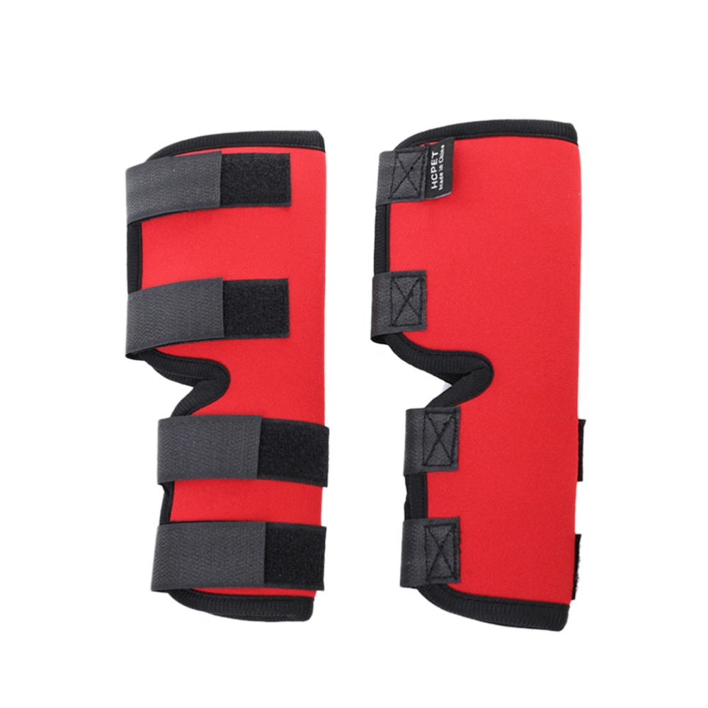 2pcs Pets Knee Pad Dog Leggings Medical Protection Joint Injury Supportive Wound Protector Pet Injury Protection Tool Puppy Support Brace Surgery Wrap(Red L)