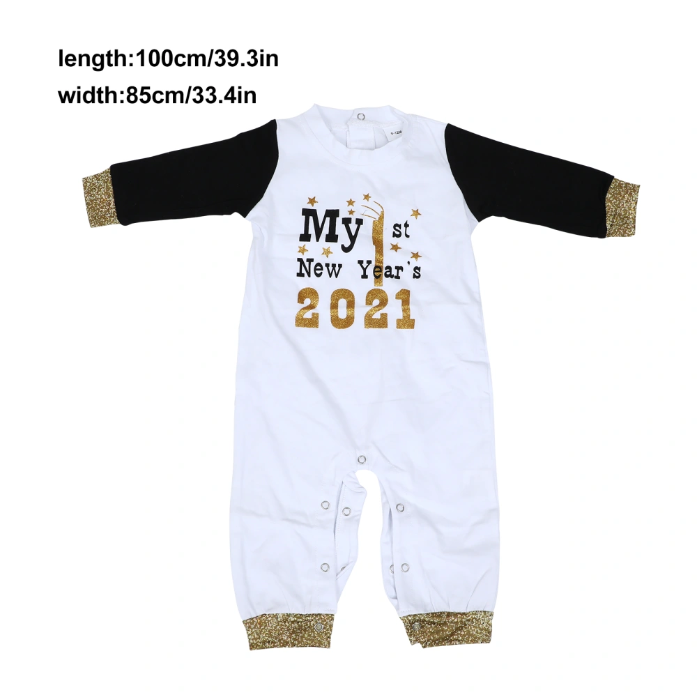 1 Set/2pcs Newborn My First New Year's 2021 Outfits with Romper and Headband