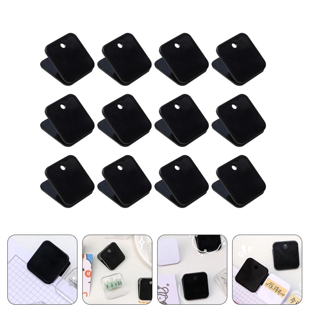 12pcs Document Sorting Clips Plastic Paper Clamps School Office Supplies File Clips