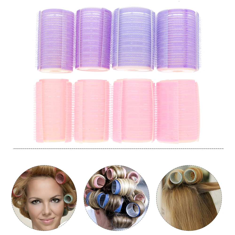 8pcs Practical Hair Rollers Wave Hair Curler Salon Hair Dressing Curlers