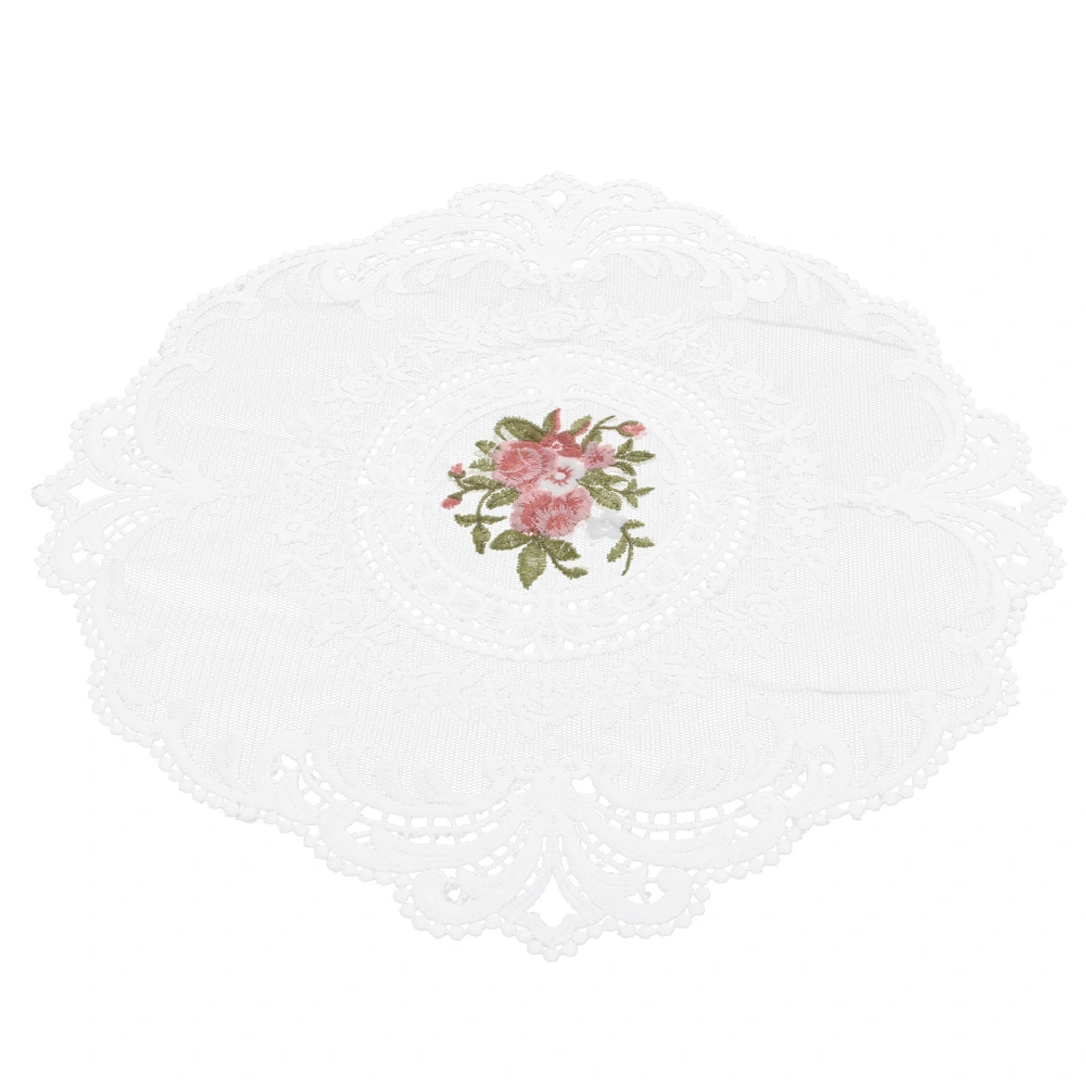 Retro Design Placemat Lace Table Mat Desktop Cup Mat Embroidery Cup Plate Pad