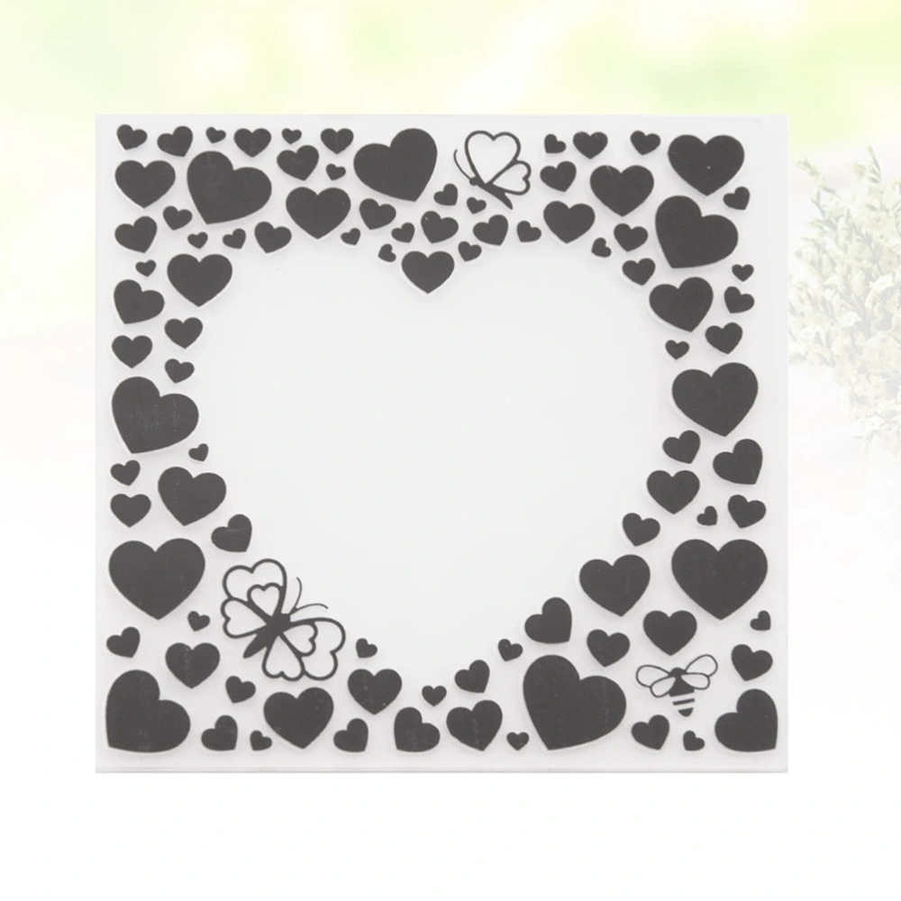 Creative DIY Bump Embossing Dies Plastic Heart Template Stencil Folder for Album Scrapbooking Paper Art Craft Decor