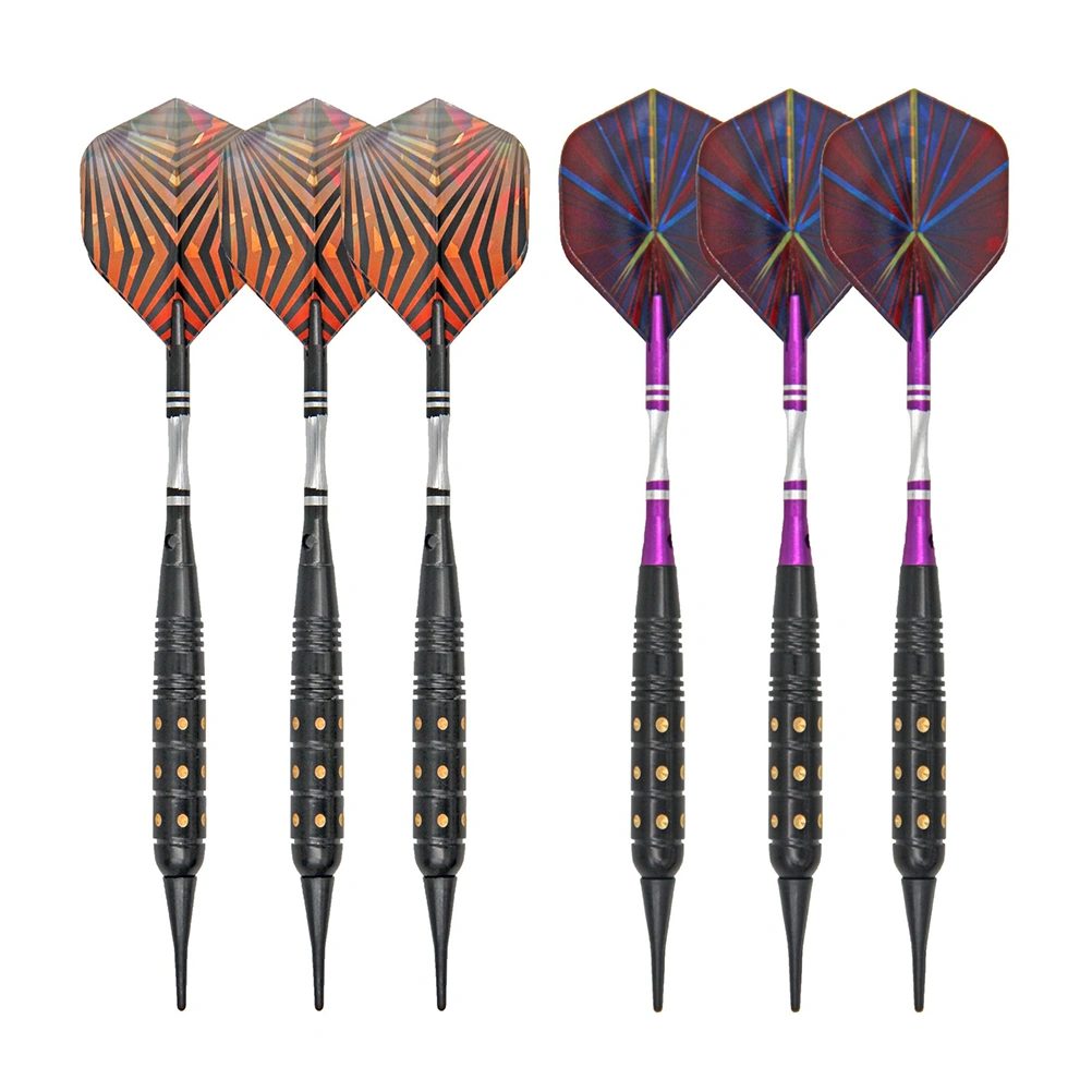6 Pcs Copper Darts Set Kit Professional Needle Tipped Dart Safe Shafts Standard Flights with Flight Protector for Dartboard