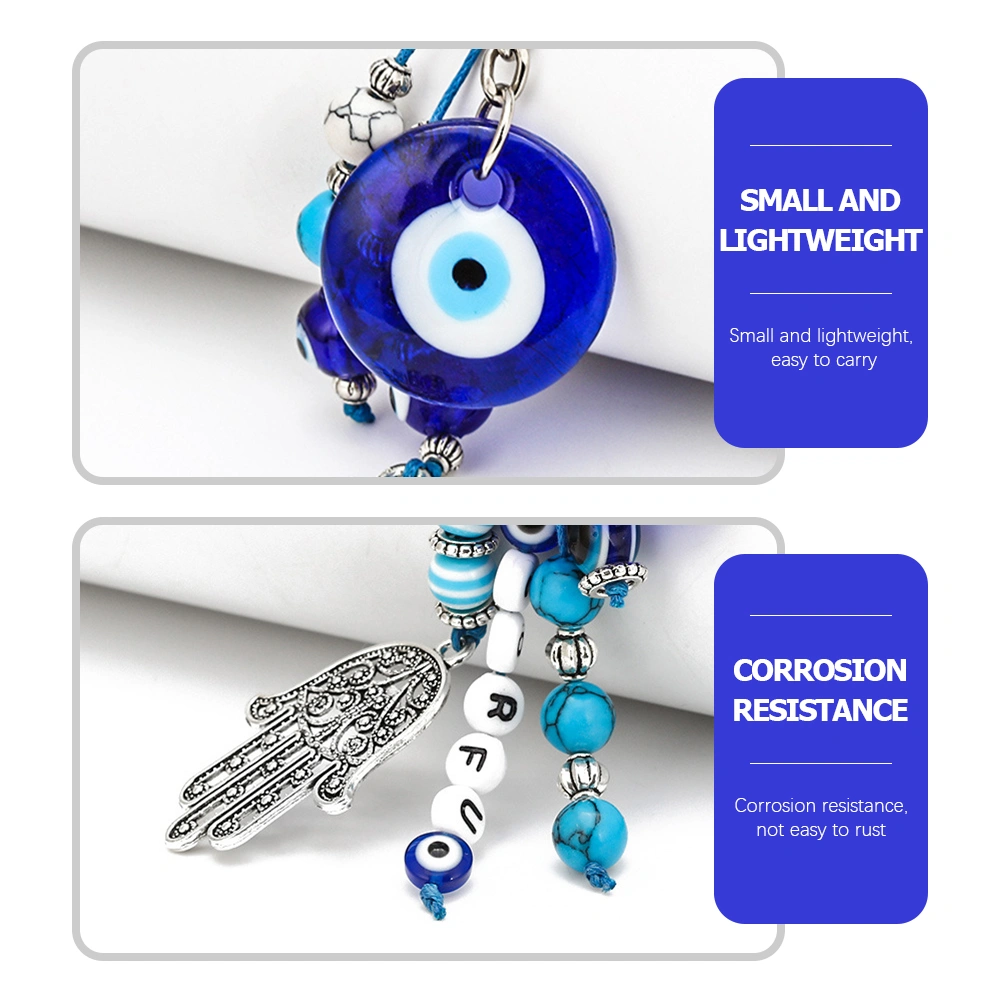 Devil Eye Keychain Fatima Hamsa Hand Decor Charm Key Holder Purse Handbag Pendant