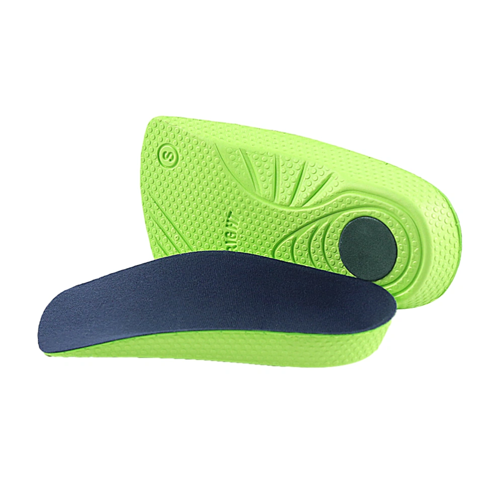 1 Pair of Damping Insoles Arch Supports Thin Shoe Cushions Shoe Pads for Outdoor Size L Green and Blue