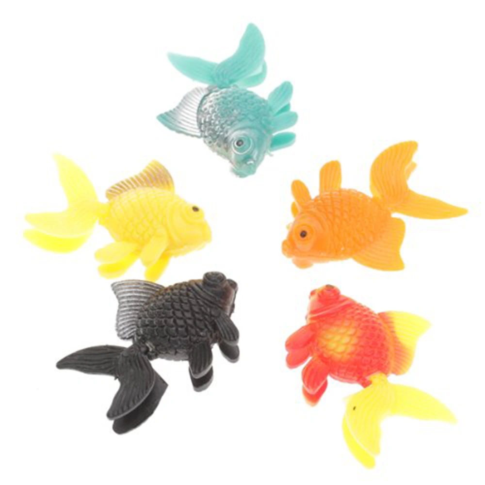 5pcs Artificial Plastic Fish Ornament for Fish Tank Aquarium (Random Color)