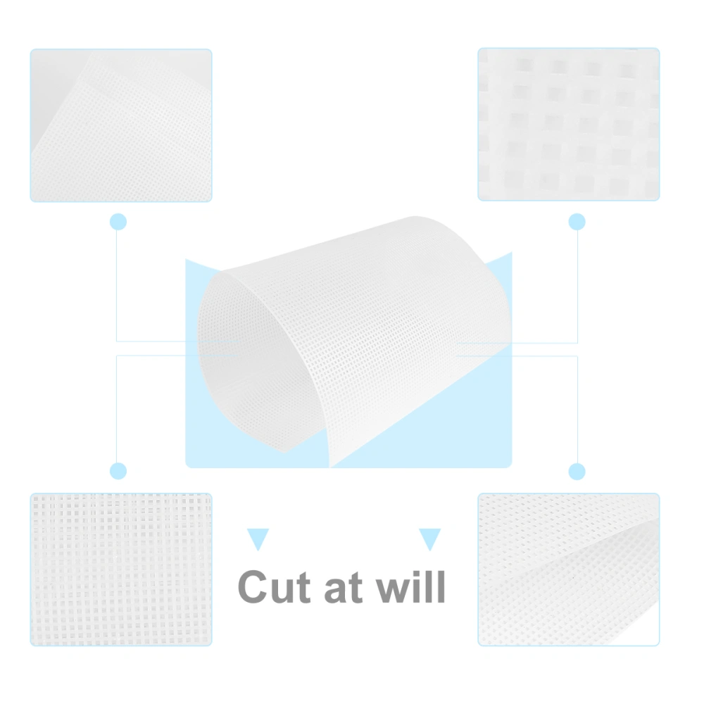 3 Pcs Mesh Plastic Canvas Sheets Cross Stitch Sewing Plastic Canvas Sheets for Embroidery Acrylic Yarn Crafting Knit and Crochet Projects DIY Coaster (White)