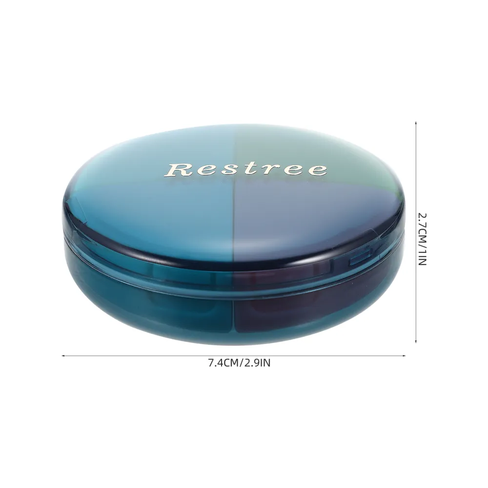 Pills Organizer Scratch-proof Medicine Box Round Pills Box Weekly Pills Container