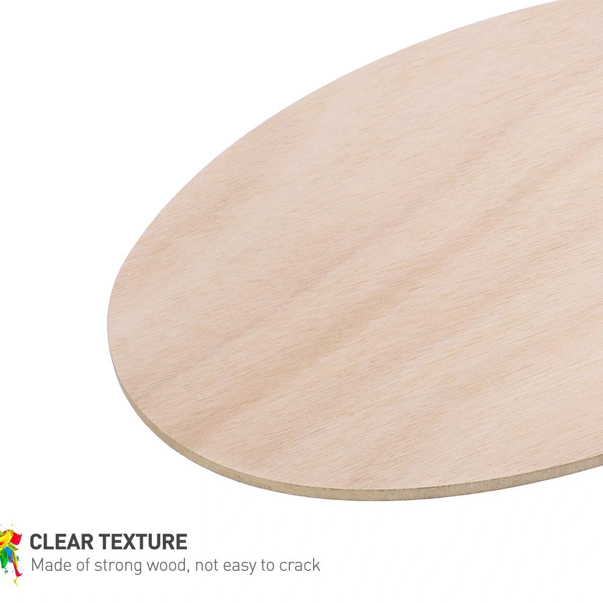 ULTNICE Oval Shaped Wooden with Comfortable Thumb Hole for Acrylic Watercolor and Oil Paints