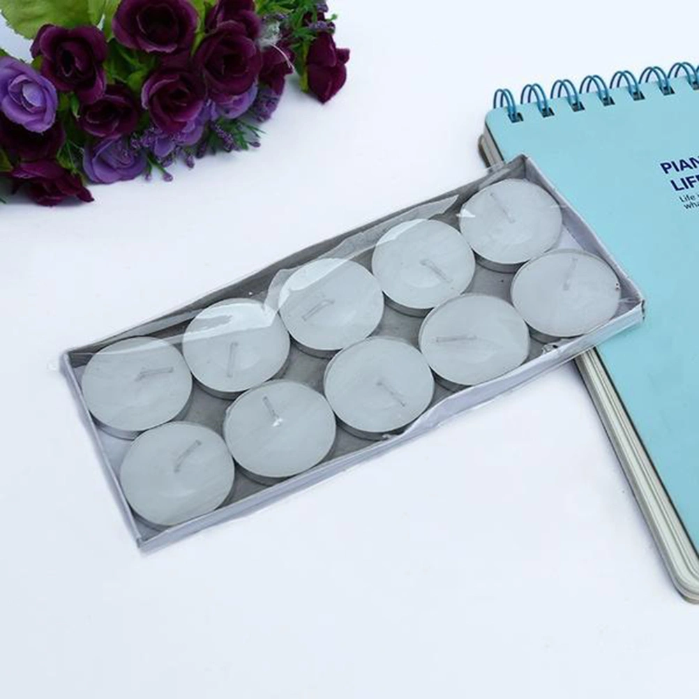 10pcs/Lot Small Size Wide scented Party Wedding Tea Light Candles (White)