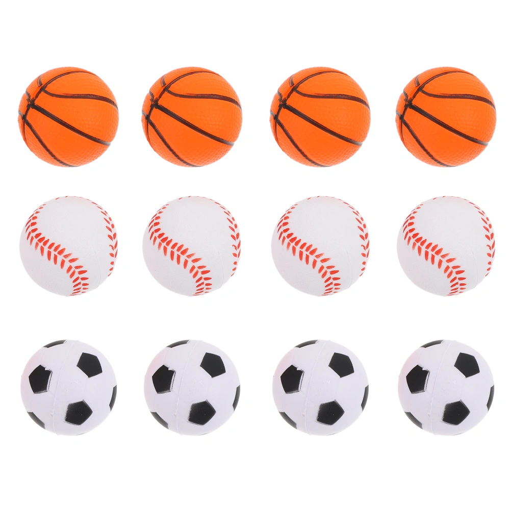 12Pcs Sponge Footballs Vent Squeeze Footballs Small Footballs Elastic Footballs