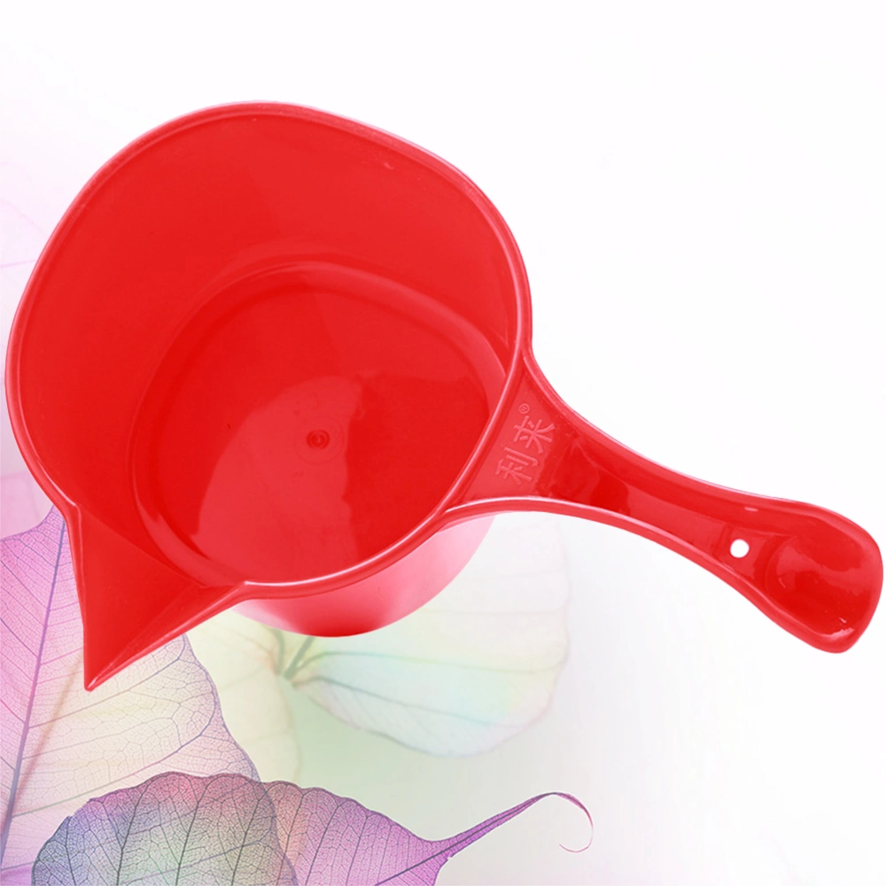 Ceramic Tools Ceramic Slurry Ladle Thickened Plastic Handle for Water Scoop (Red)