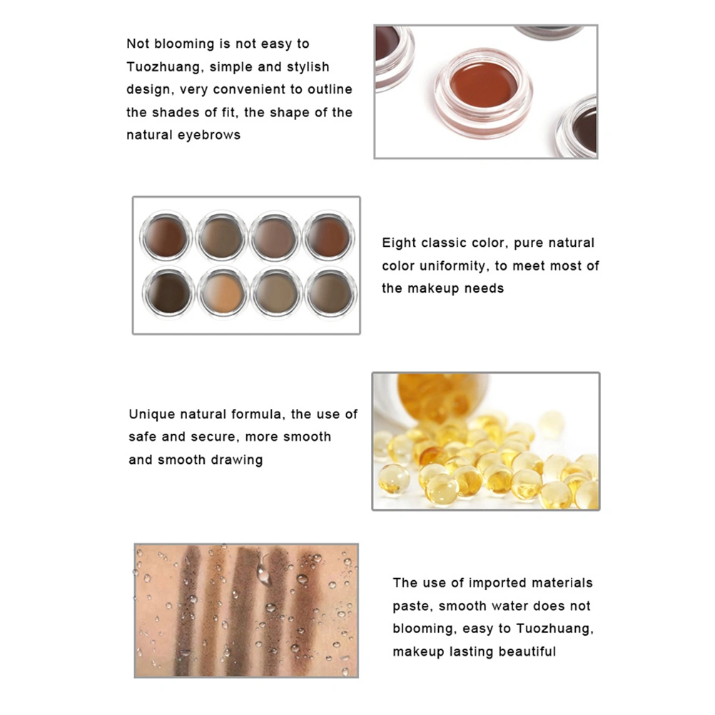 Waterproof Long Lasting Eyebrow Tinting Gel Eye Brow Dye Cream for Makeup (Taupe)