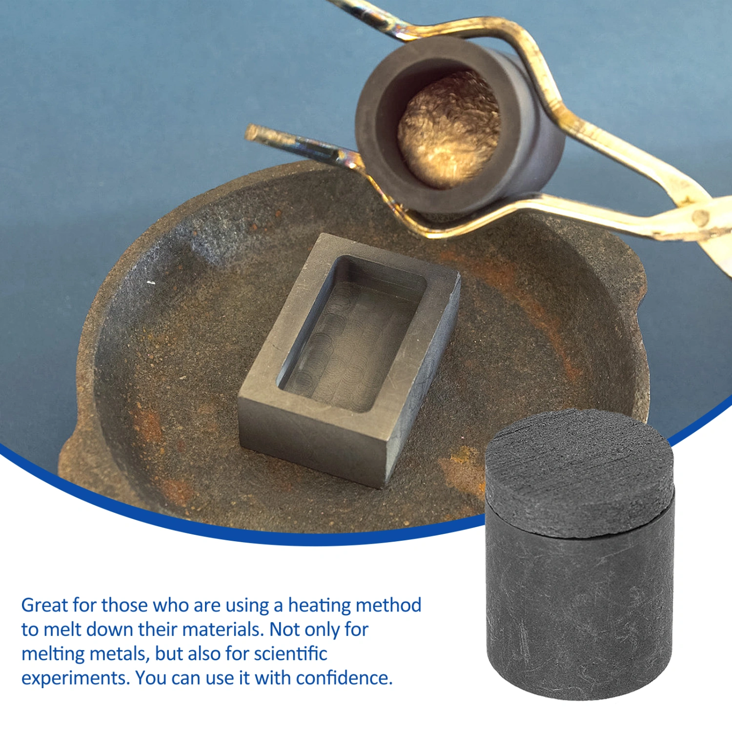 1Pc Graphite Refining Crucible Household Melting Crucible Small Melting Tool