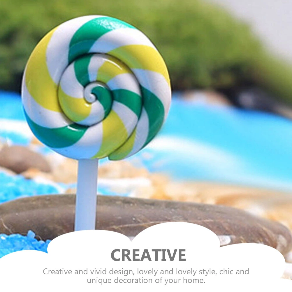 20Pcs Simulation Lollipops Colorful Lollipop Decorations Lollipops Candy Decors