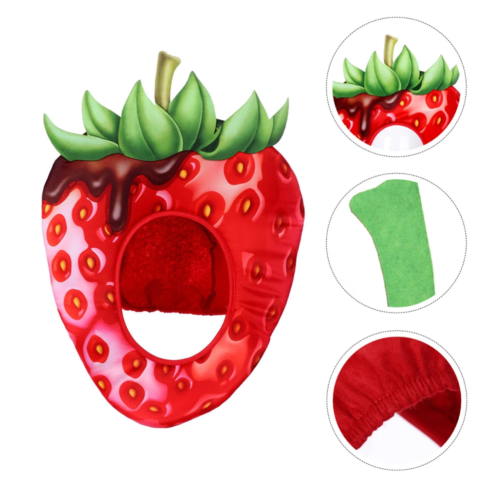 1 Pc Strawberry-shaped Cosplay Headpiece for Holiday Party Performance (Red)