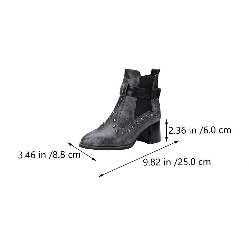 1 Pair of Fashionable Boots Punk Style Shoes Woman Ankle Boots Stylish Boots