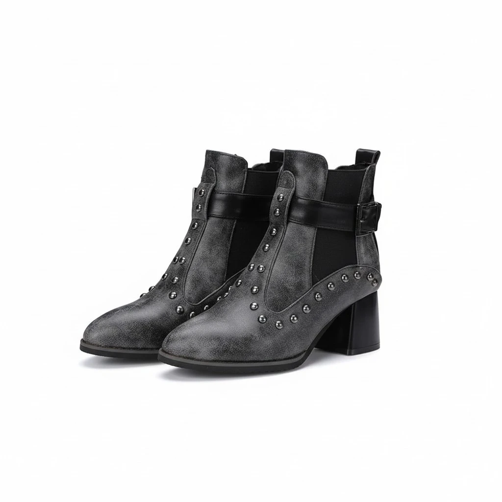1 Pair of Fashionable Boots Punk Style Shoes Woman Ankle Boots Stylish Boots