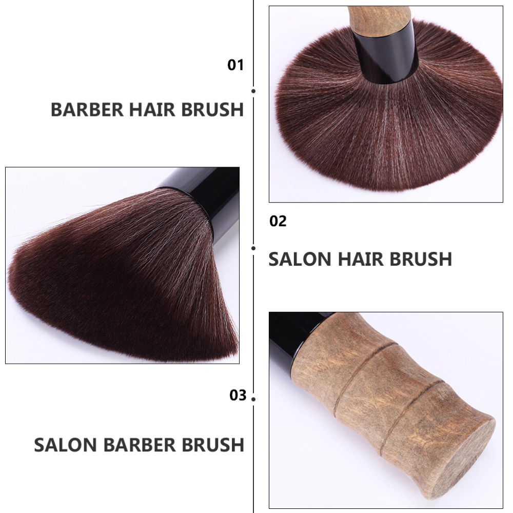 Hair Cutting Neck Duster Brushes Wooden Handle Broken Hair Sweeping Duster Brush